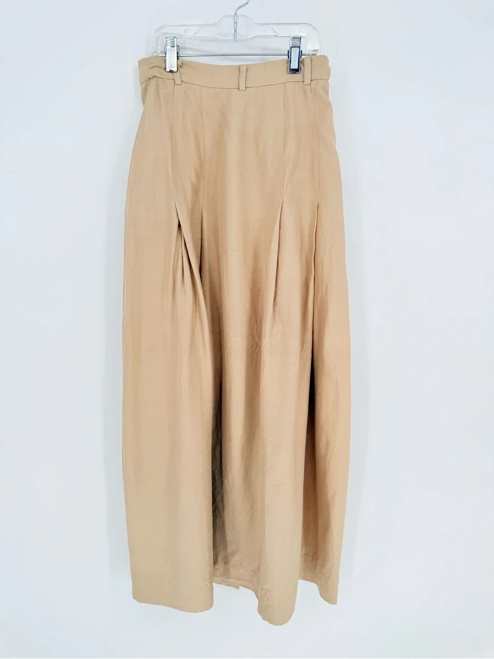Ralph Lauren Blue Label VTG Y2K 100% Silk Maxi Skirt 4 Beige Old Money Classic - Picture 3 of 12